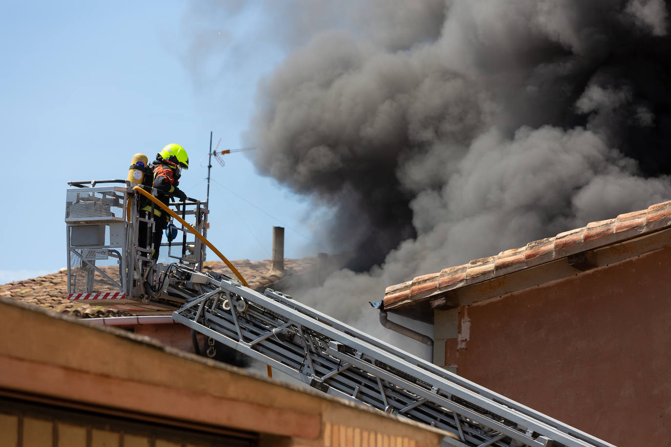 Incendio en una casa en Uruñela