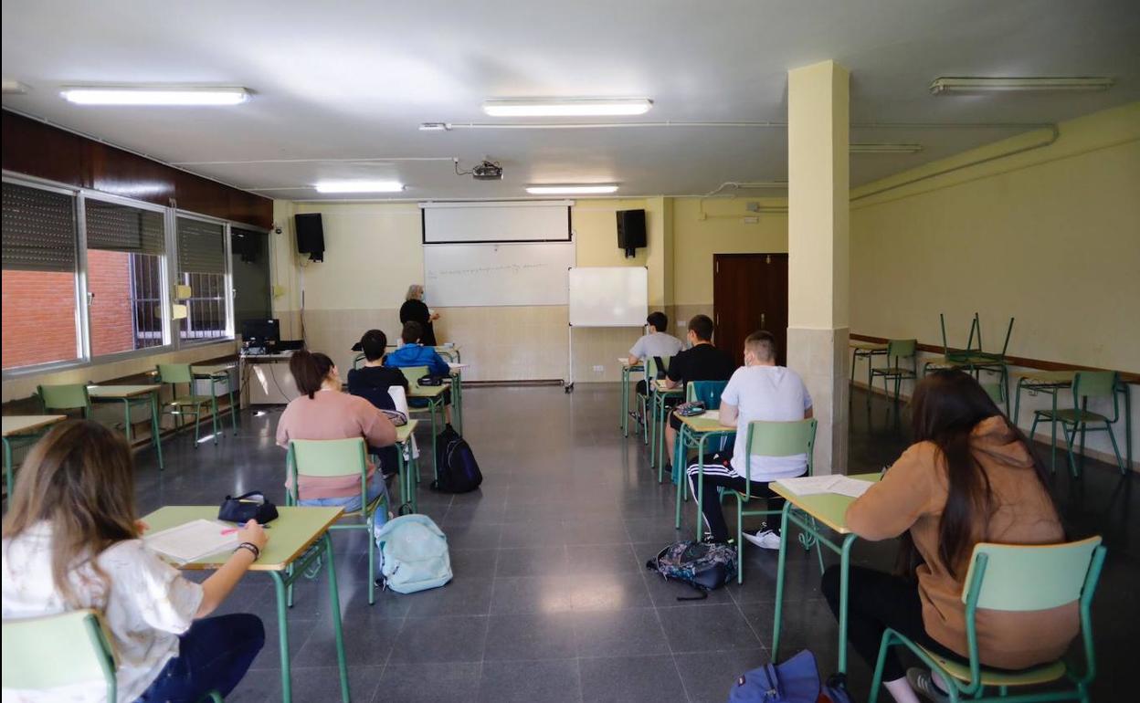 Instituto Esteban Manuel de Villegas de Nájera, que retomó las clases esta semana.