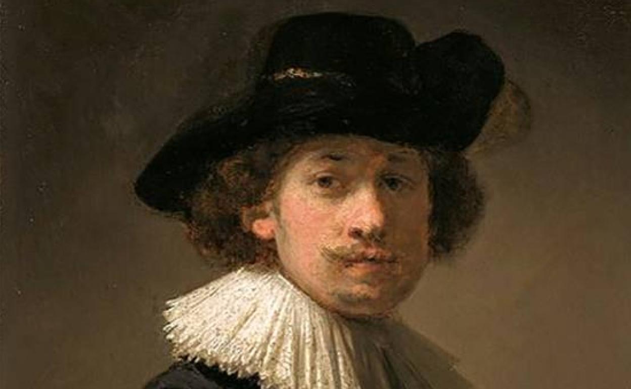 'Autorretrato como hombre joven', pintado por Rembrandt en 1626. 