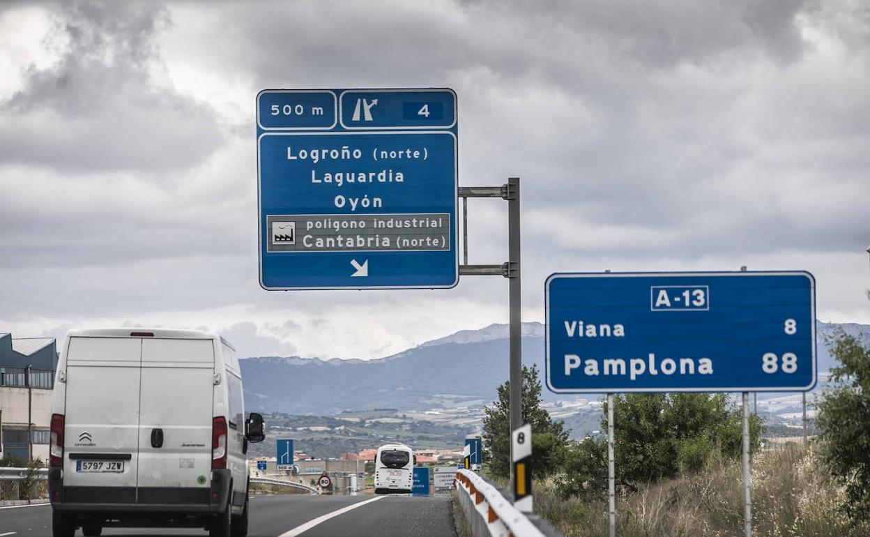 Límite entre las regiones de La Rioja, Navarra y País Vasco. 