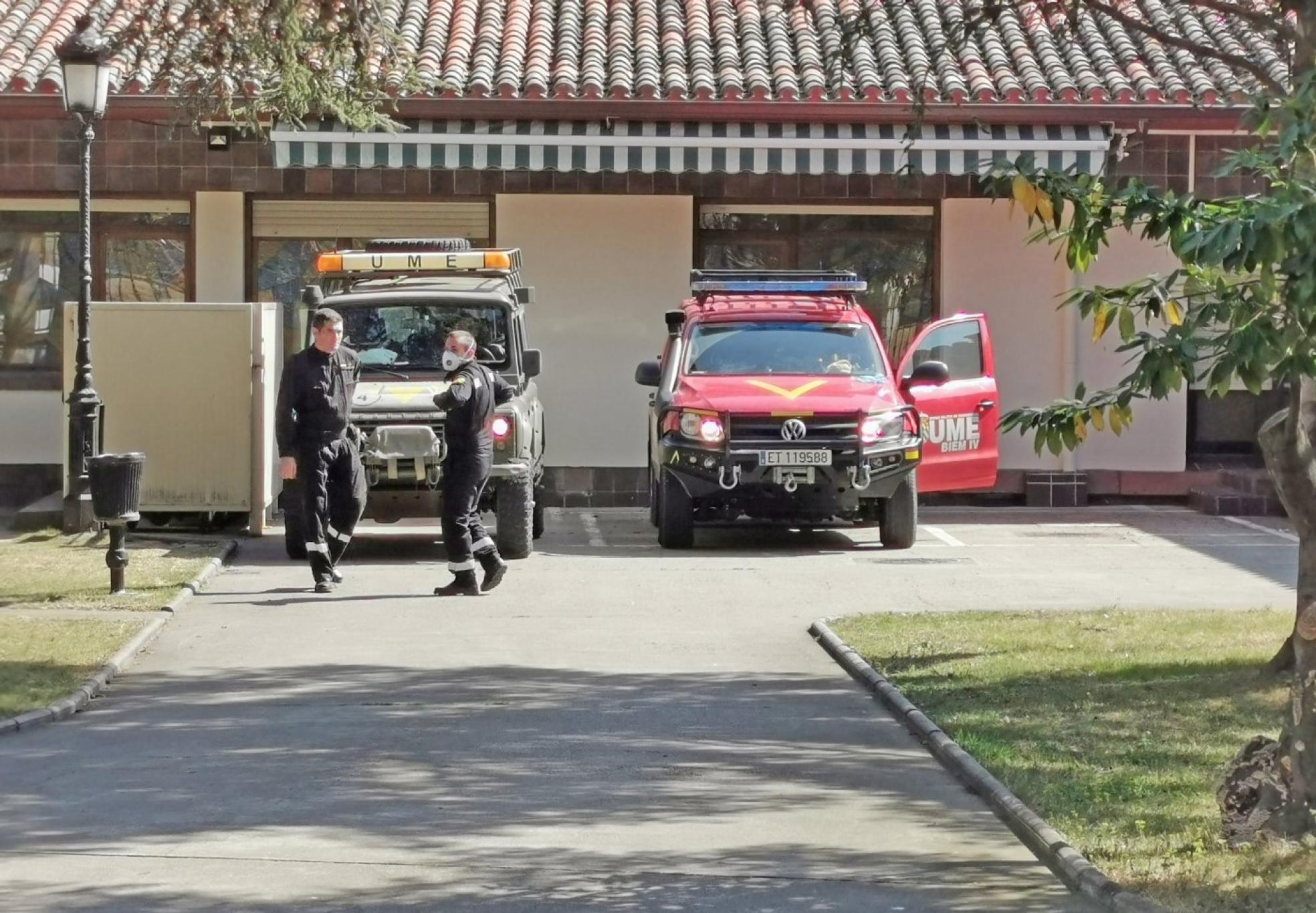 La UME, en la residencia Los Jazmines (Haro), la más afectada durante la pandemia. 