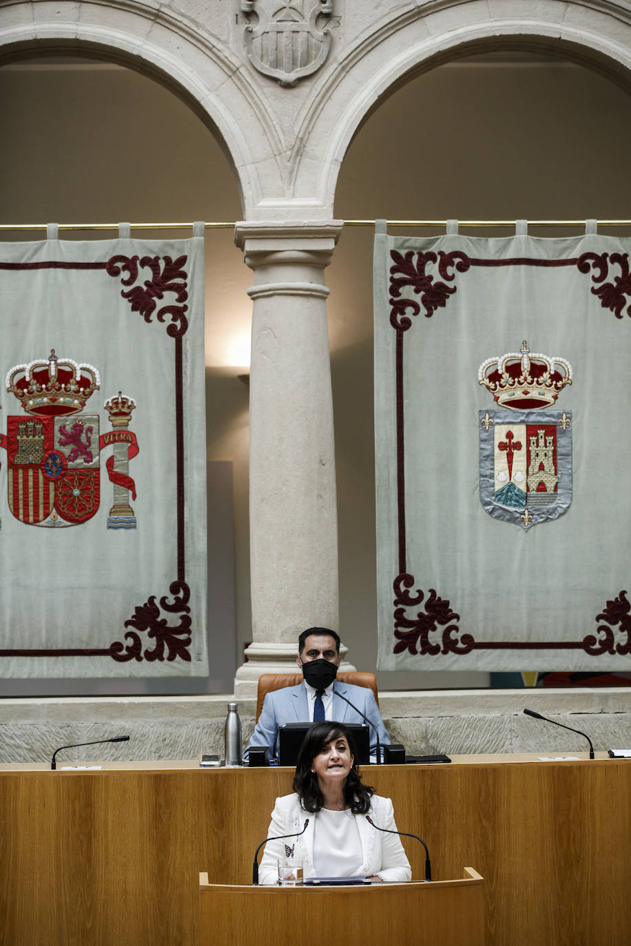 Concha Andreu, presidenta del Gobierno de La Rioja, ha protagonizado una larga intervención de 45 folios