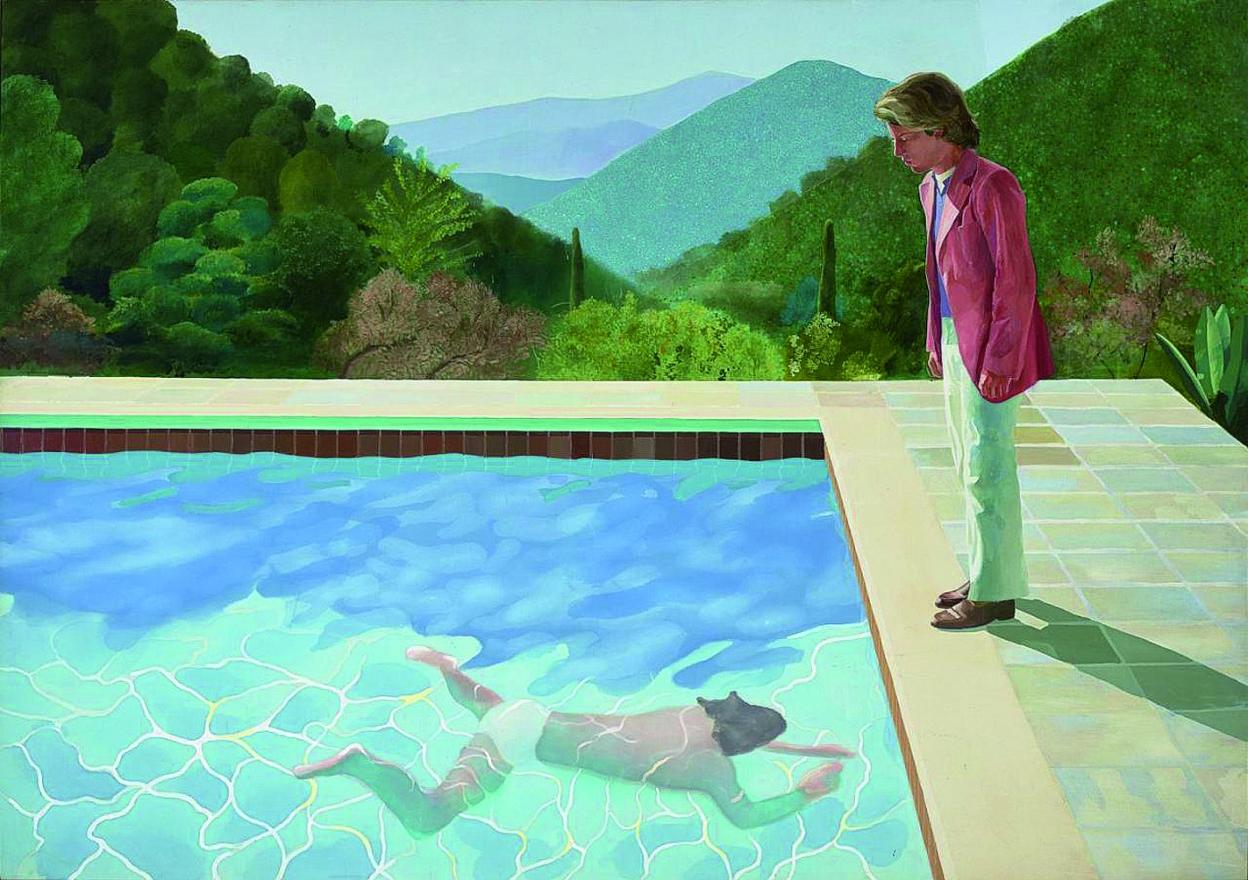 Retrato de un artista' (también conocido como 'Piscina con dos figuras'), cuadro de David Hockney, de propiedad particular. 