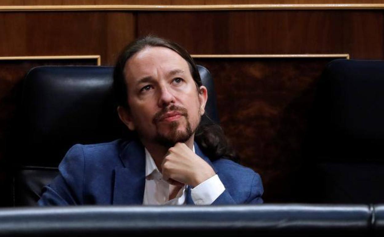 Pablo Iglesias, el pasado miércoles, durante la sesión de control al Gobierno en el Congreos.