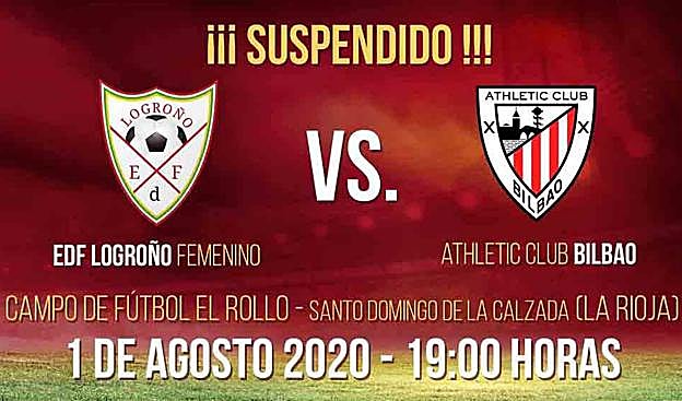 La Federación Española suspende el amistoso EDF Logroño-Athletic