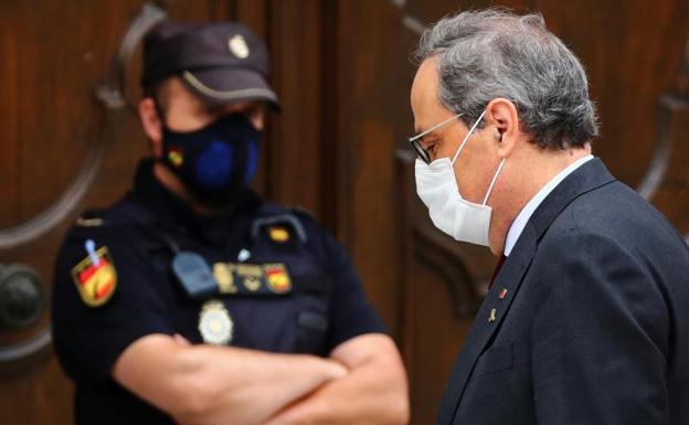 Quim Torra, entrando al tribunal. 