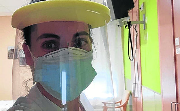 Andrea Gordo Ballujera, en la residencia provista de protección