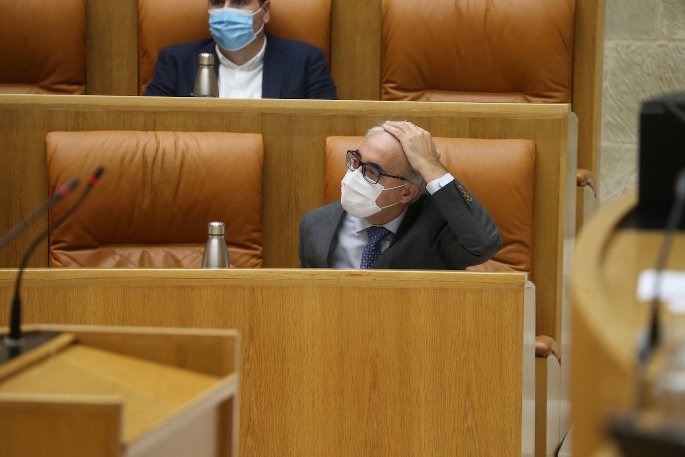 Celebración del pleno de septiembre en el Parlamento riojano.