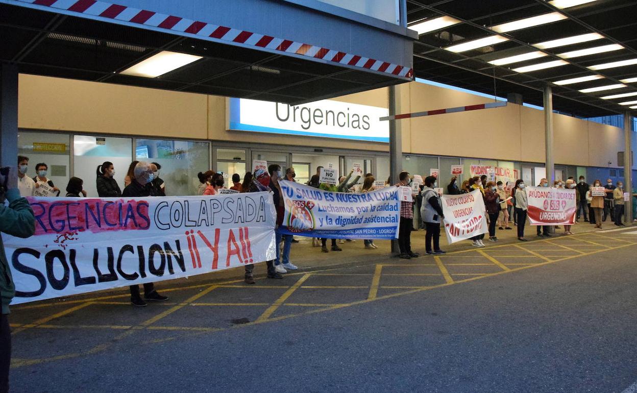Protesta de los trabajadores de Urgencias, el pasado mes de septiembre.