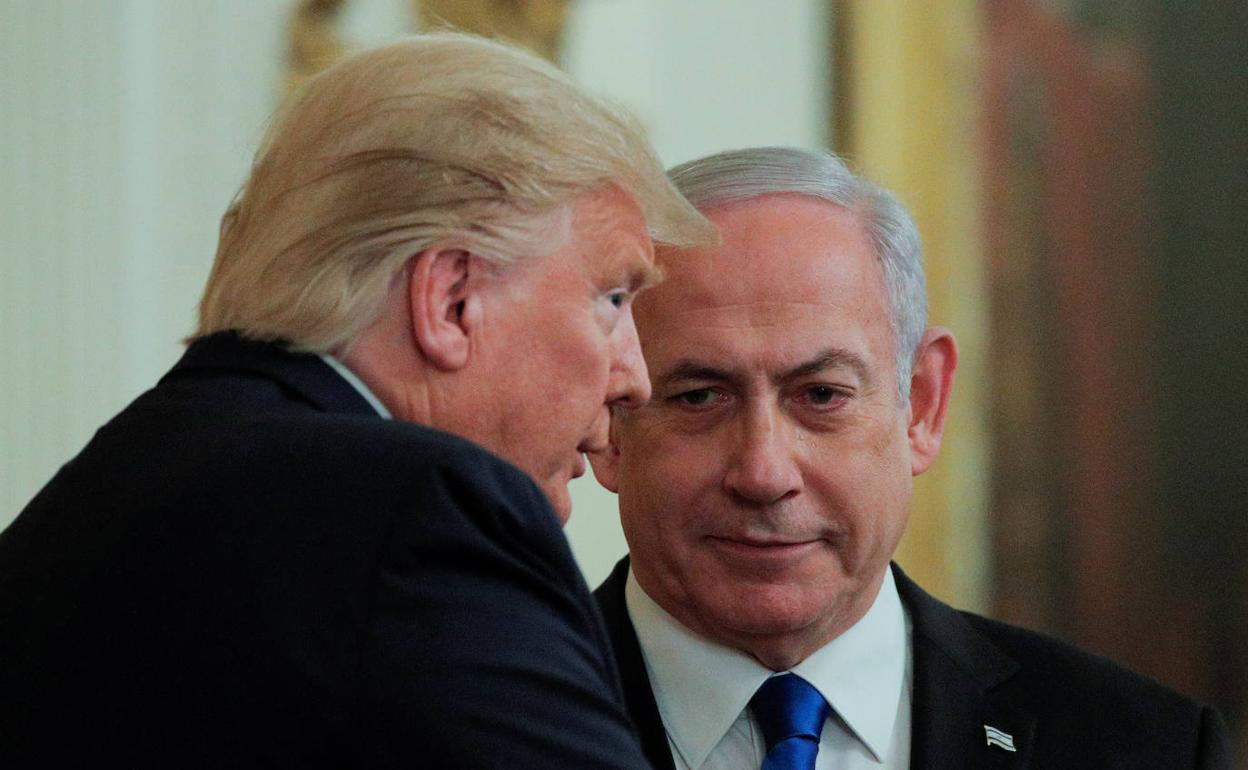 Donald Trump y Benjamin Netanyahu, cuando éste visitó la Casa Blanca en enero pasado.