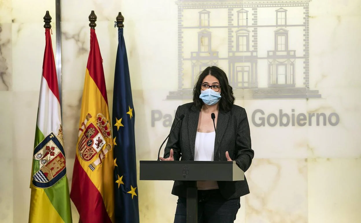 Raquel Romero, en el Palacio de Gobierno.
