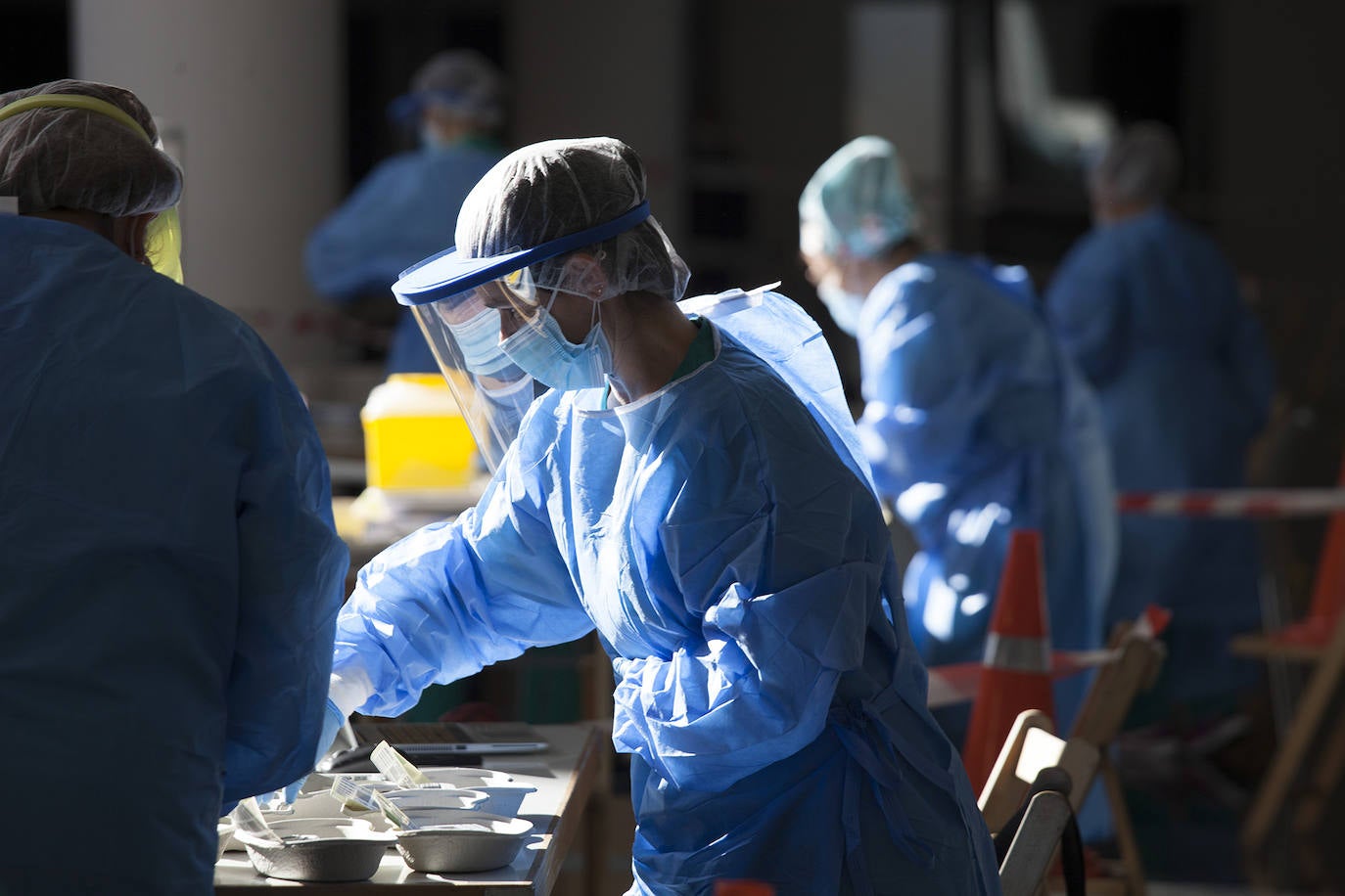 El cribado que se está realizando en Logroño para detecar asintomáticos por COVID-19 está generando largas colas desde el pasado viernes.