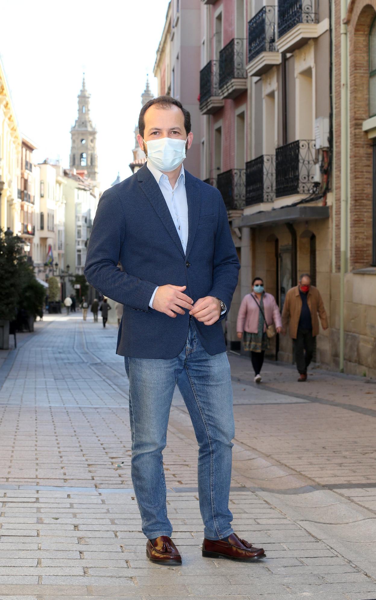 Baena, en Logroño, antes de la entrevista concecida a Diario LA RIOJA. 