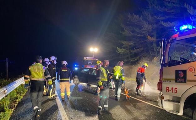 Imagen de momentos posteriores al accidente. 