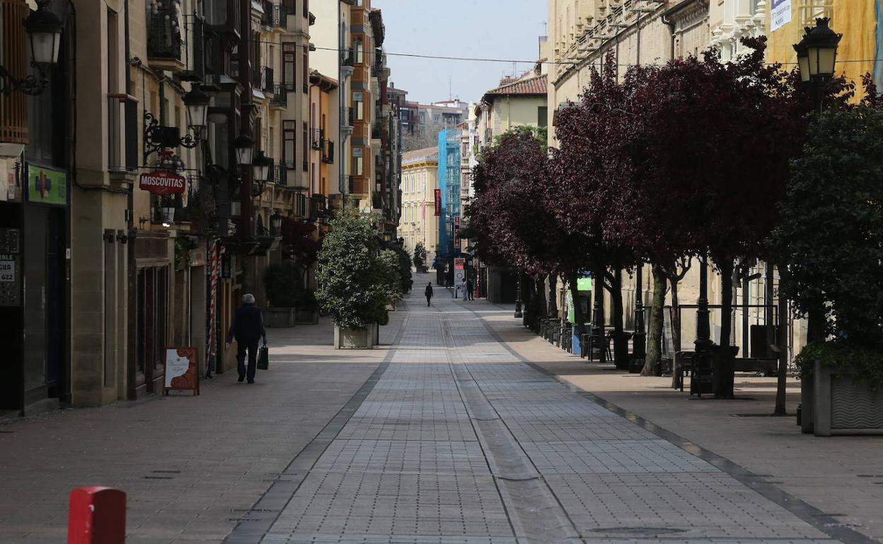 Calles de Logroño vacías