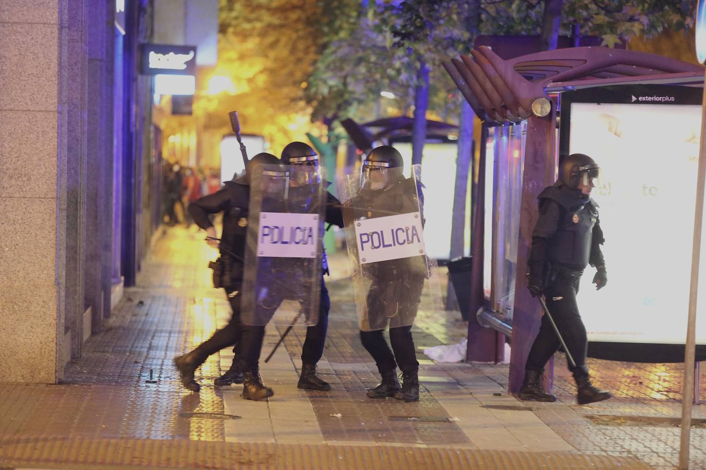 La capital riojana ha vivido este sábado una tensa jornada