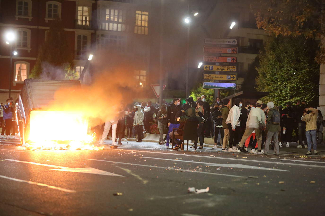 La capital riojana ha vivido este sábado una tensa jornada