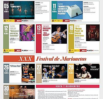 Programación del mes de diciembre del Teatro Ideal de Calahorra. 