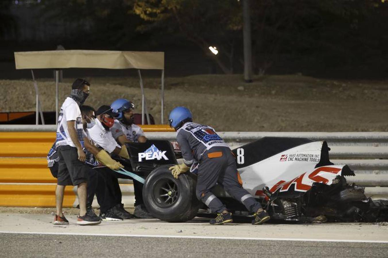 Fotos: Las impactantes imágenes del accidente de Grosjean