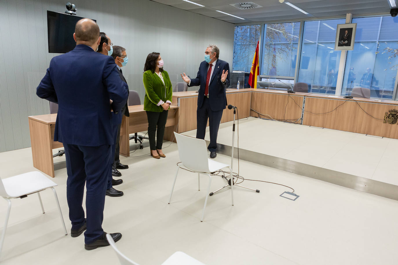 Visita de la presidenta del Gobierno de La Rioja a la nueva sala de vistas del Juzgado de Violencia sobre la Mujer.