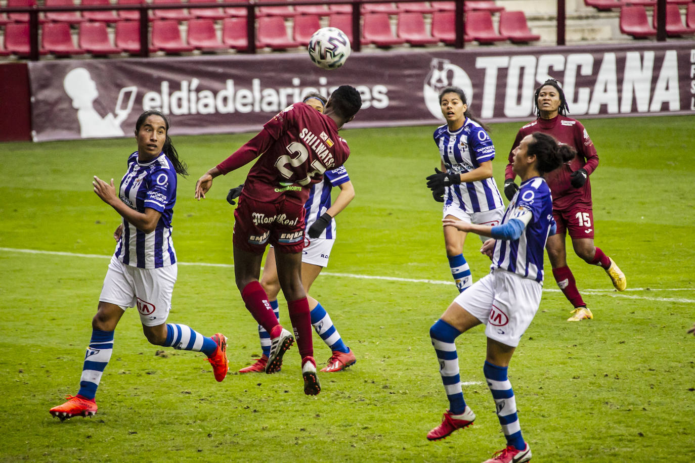 Las riojanas salvan un punto en el tiempo añadido y siguen sin ganar