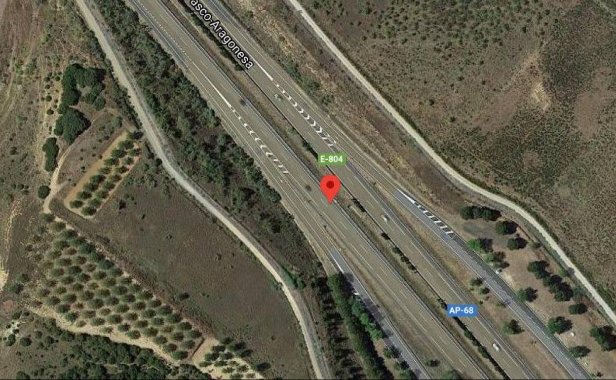 Recupera la normalidad el tramo de la AP-68 tras un accidente entre dos turismos