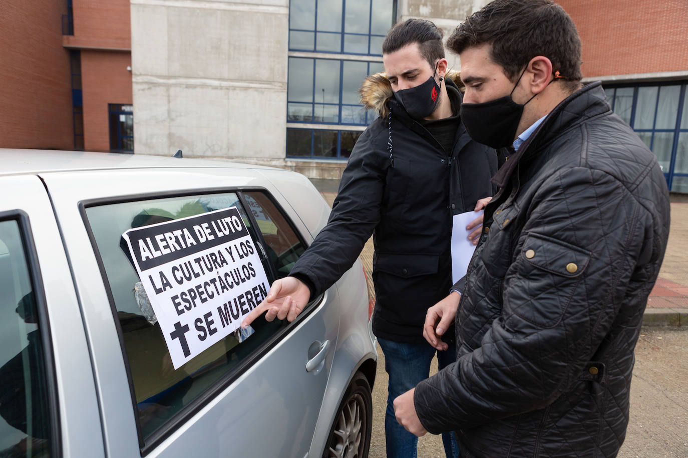 Manifestación de los profesionales del sector eventos, en Logroño.