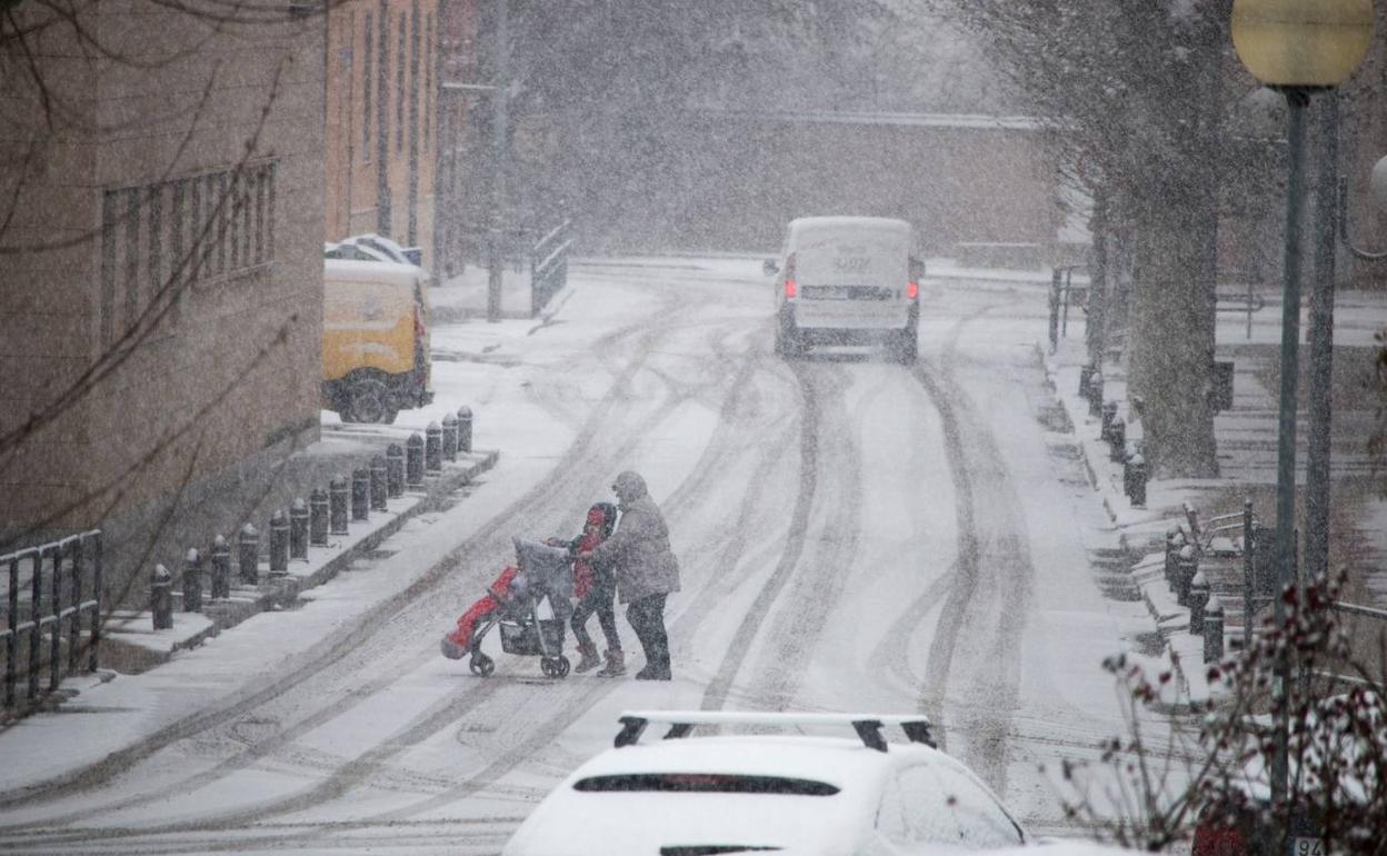 Nieve en Santo Domingo de la Calzada. 