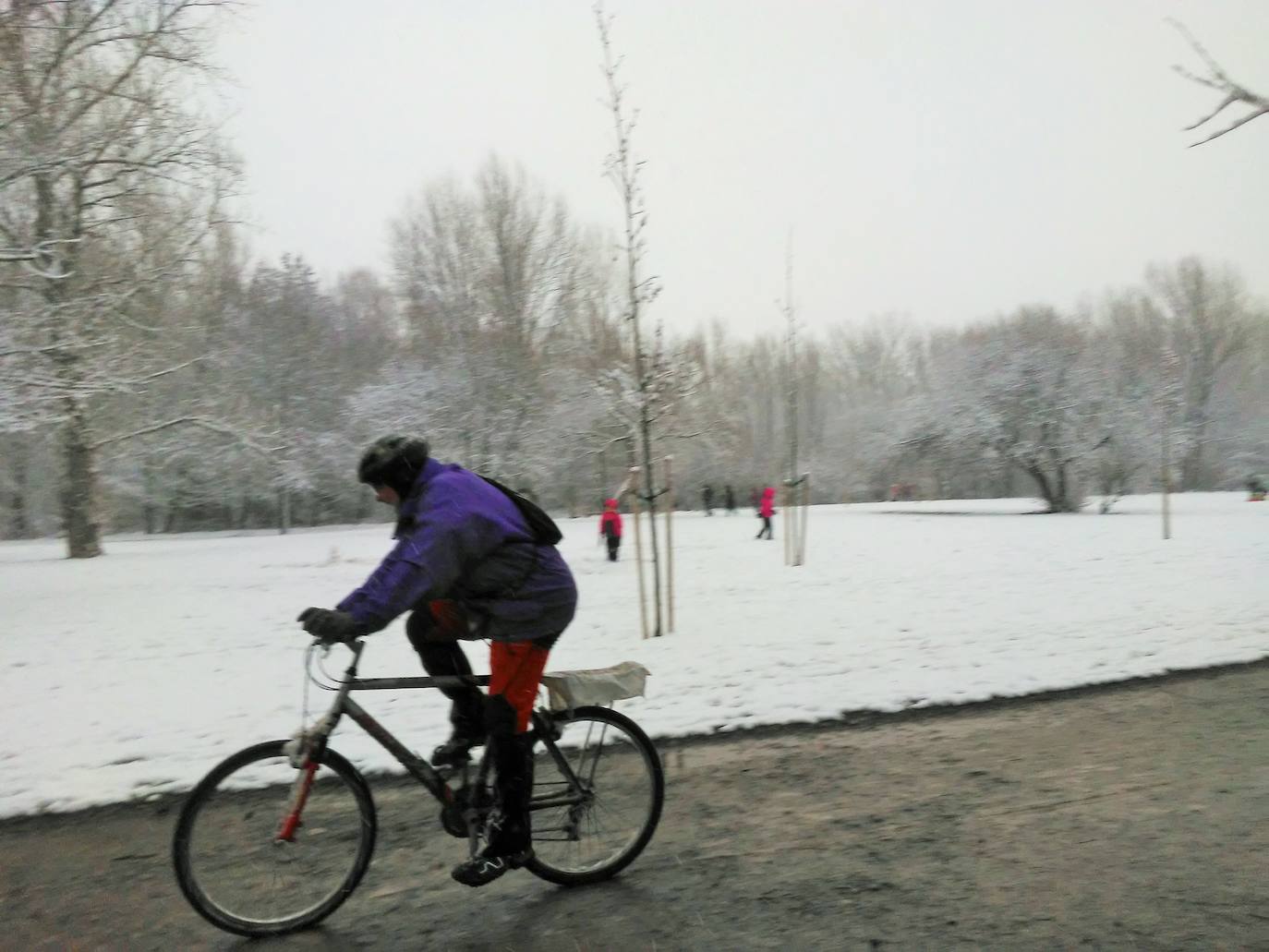 Fotos: La nieve &#039;toma&#039; el parque del Iregua