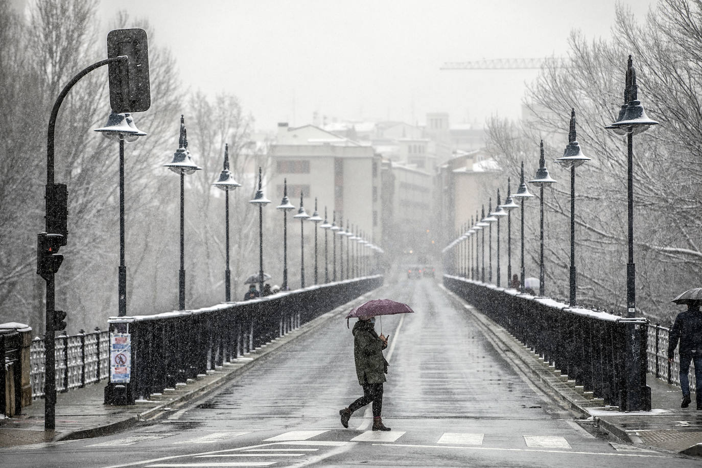 Fotos: La nieve cubre Logroño