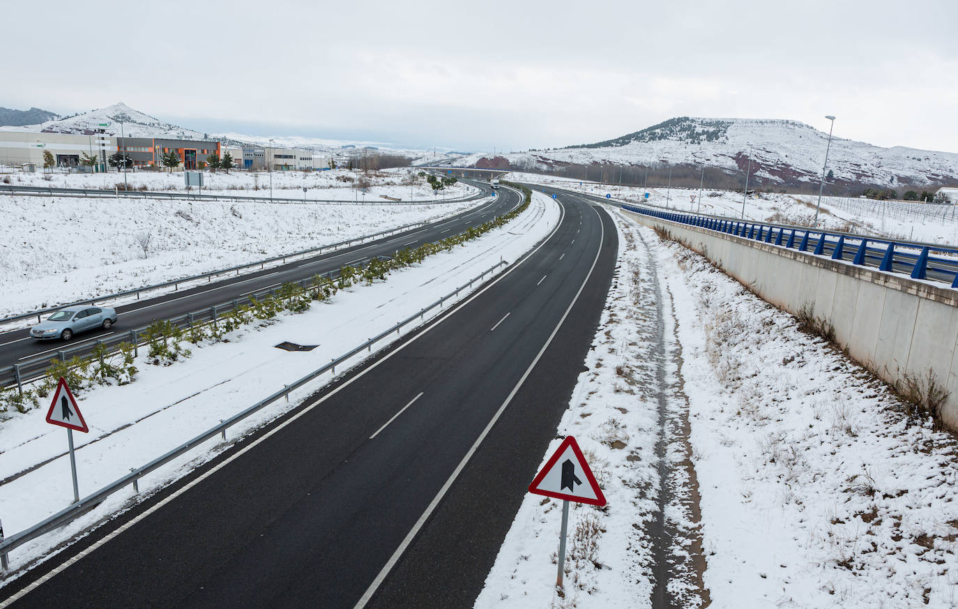 Fotos: Así han lucido este domingo las carreteras riojanas