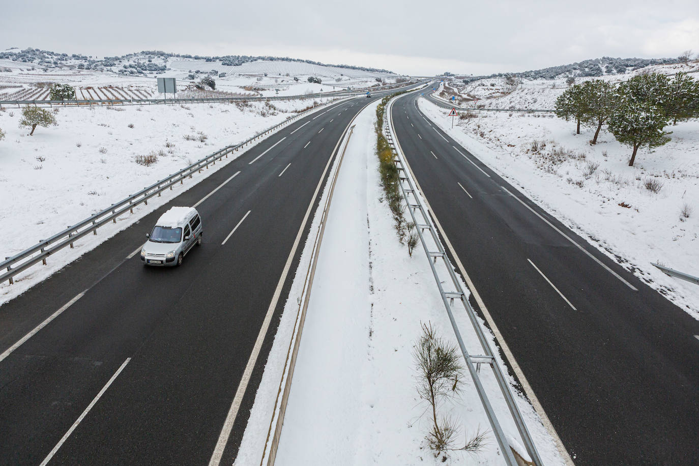 Fotos: Así han lucido este domingo las carreteras riojanas