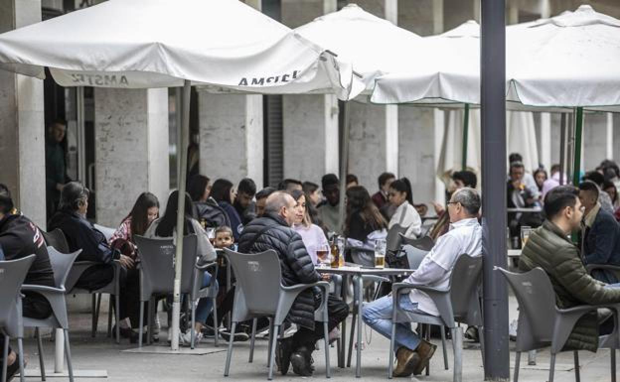 Una terraza de Logroño. 