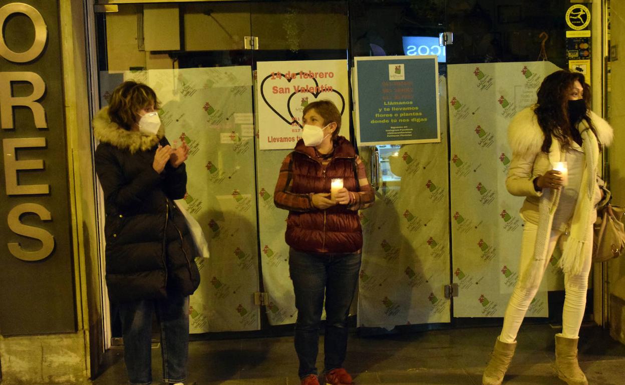 Protesta de los comerciantes de Logroño. 