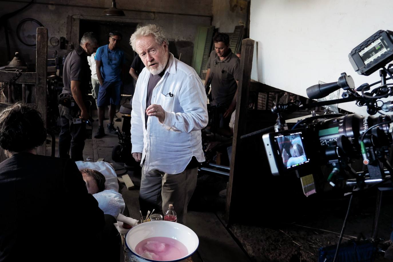 Ridley Scott, en un rodaje.