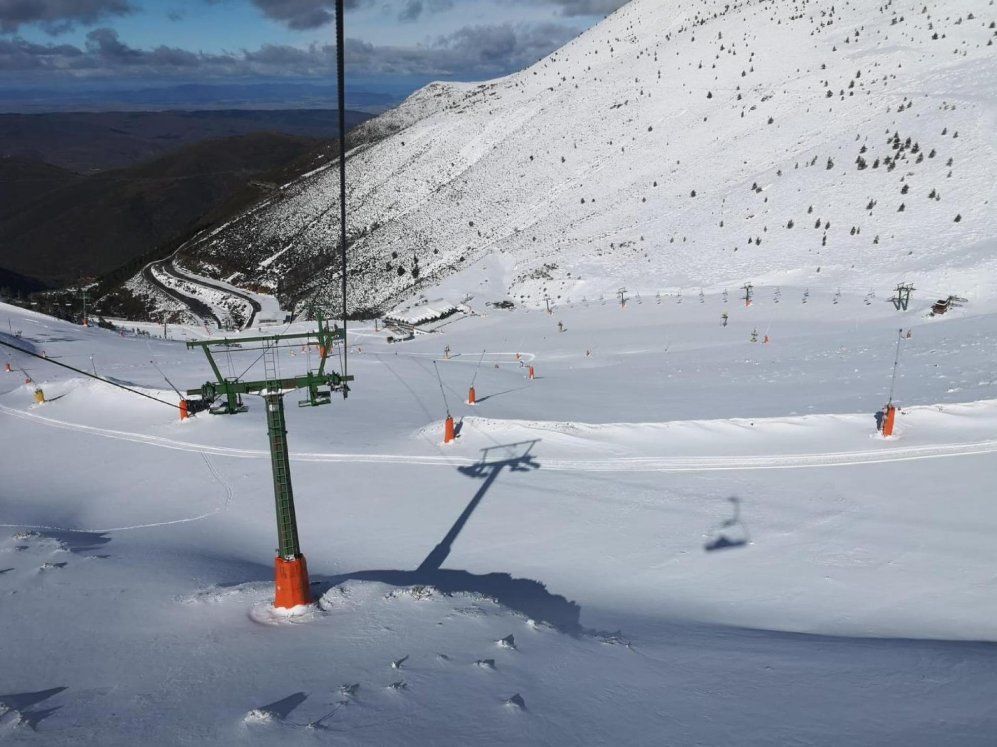 La estación, el pasado miércoles, tras una nevada ya diluida. 