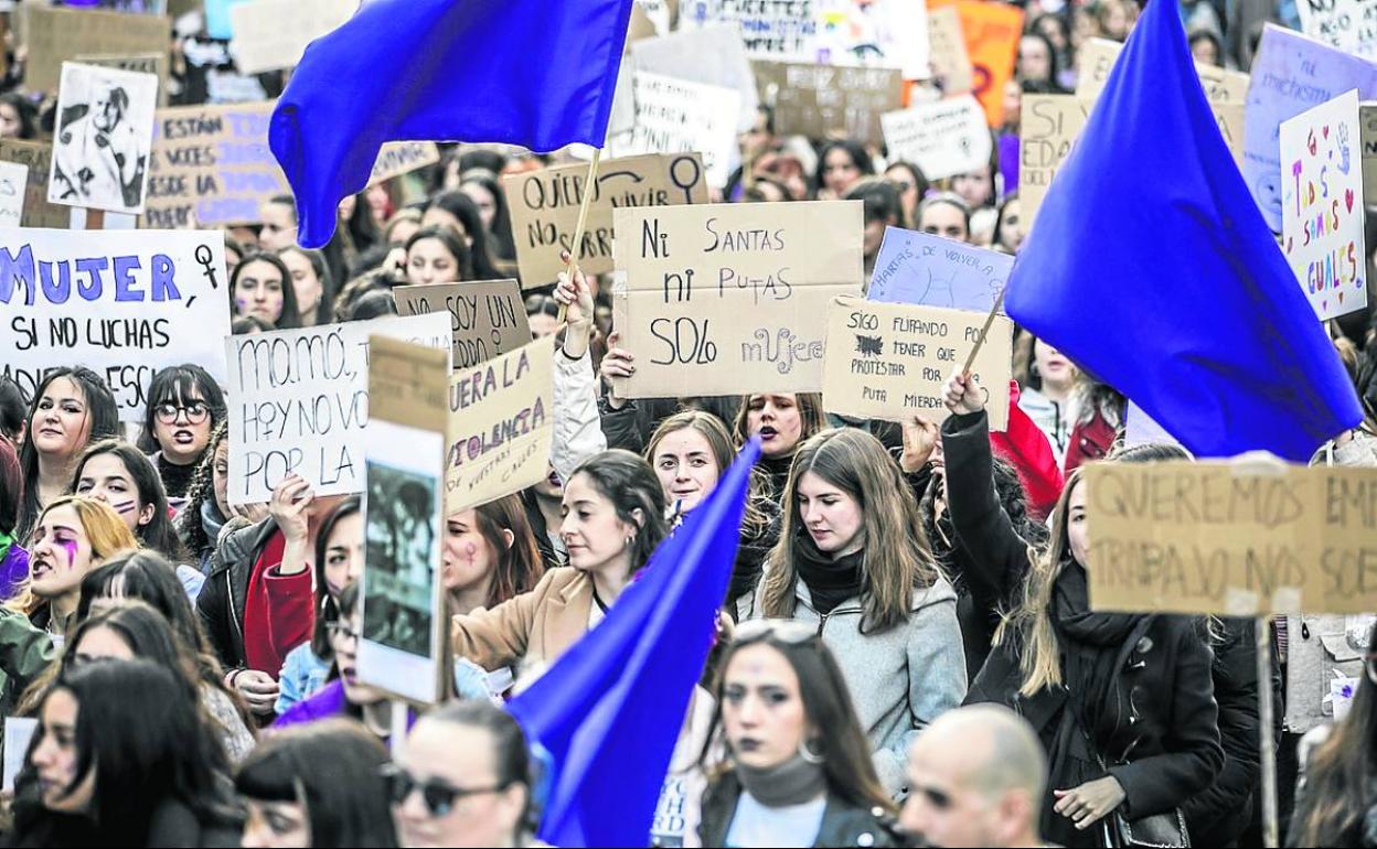 La manifestación del 8 de marzo de 2020 fue multitudinaria; este año no habrá.