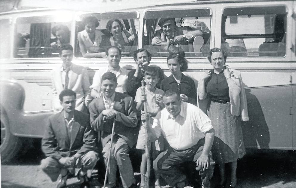 Excursión a La Granja (Segovia) en 1952. 