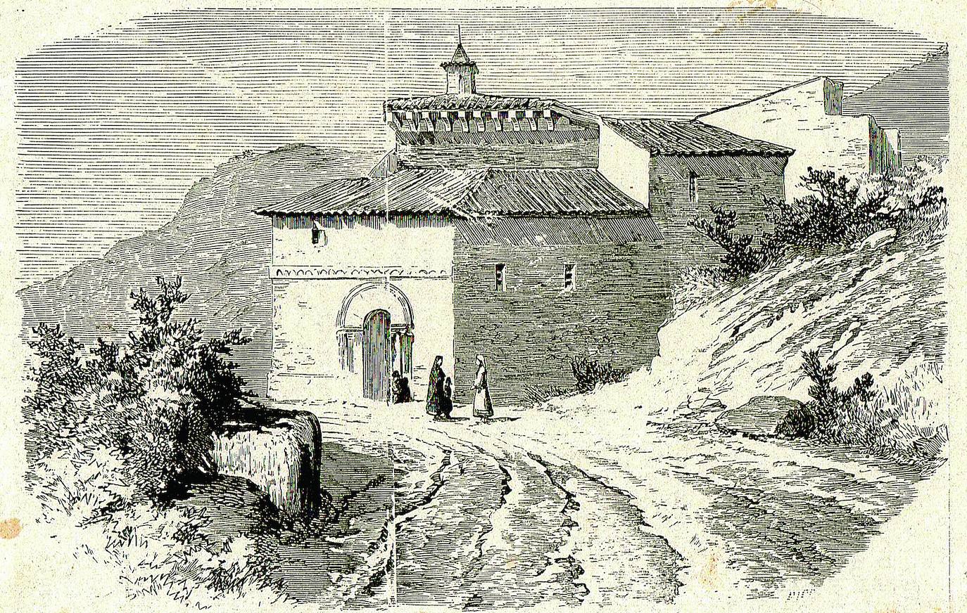 Monasterio de Suso, de San Millán de la Cogolla, en el siglo XIX. 