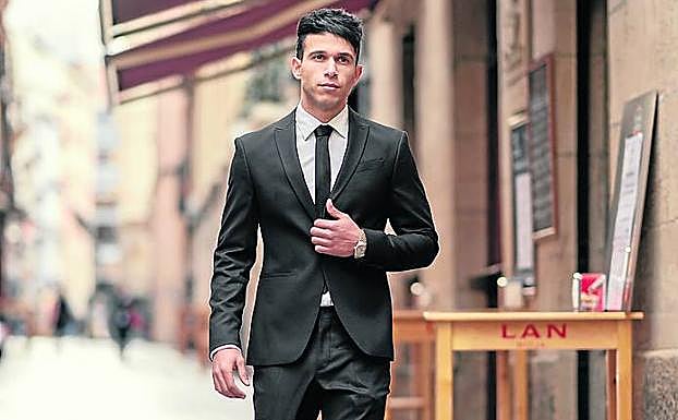 Ismael, en la logroñesa calle Laurel. 