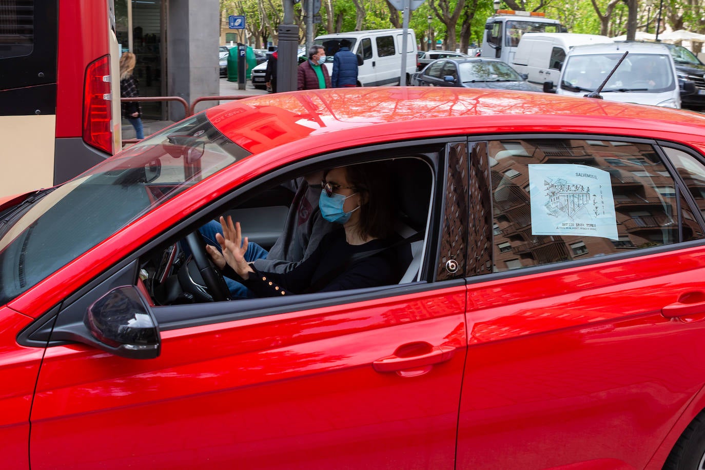 Fotos: Caravana por el viaducto San Martín de Ortigosa