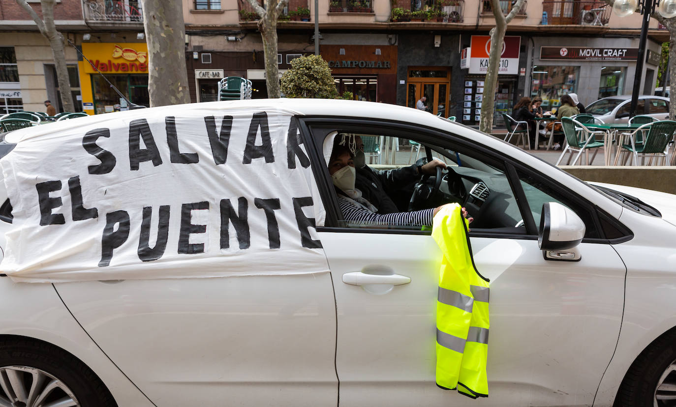 Fotos: Caravana por el viaducto San Martín de Ortigosa