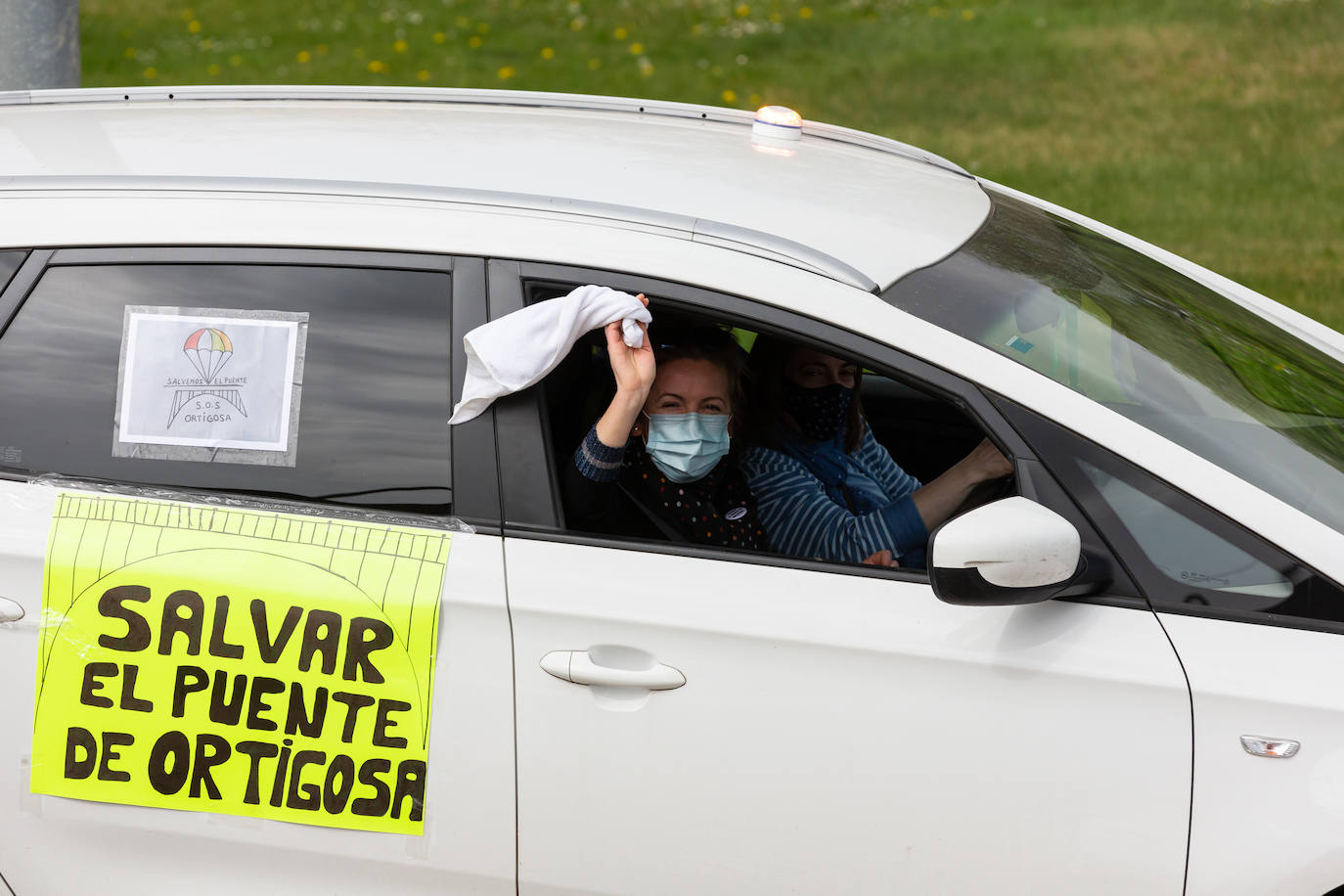 Fotos: Caravana por el viaducto San Martín de Ortigosa