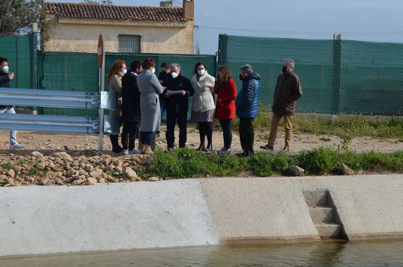 Fotos: Visita al nuevo puente sobre el canal de Lodosa