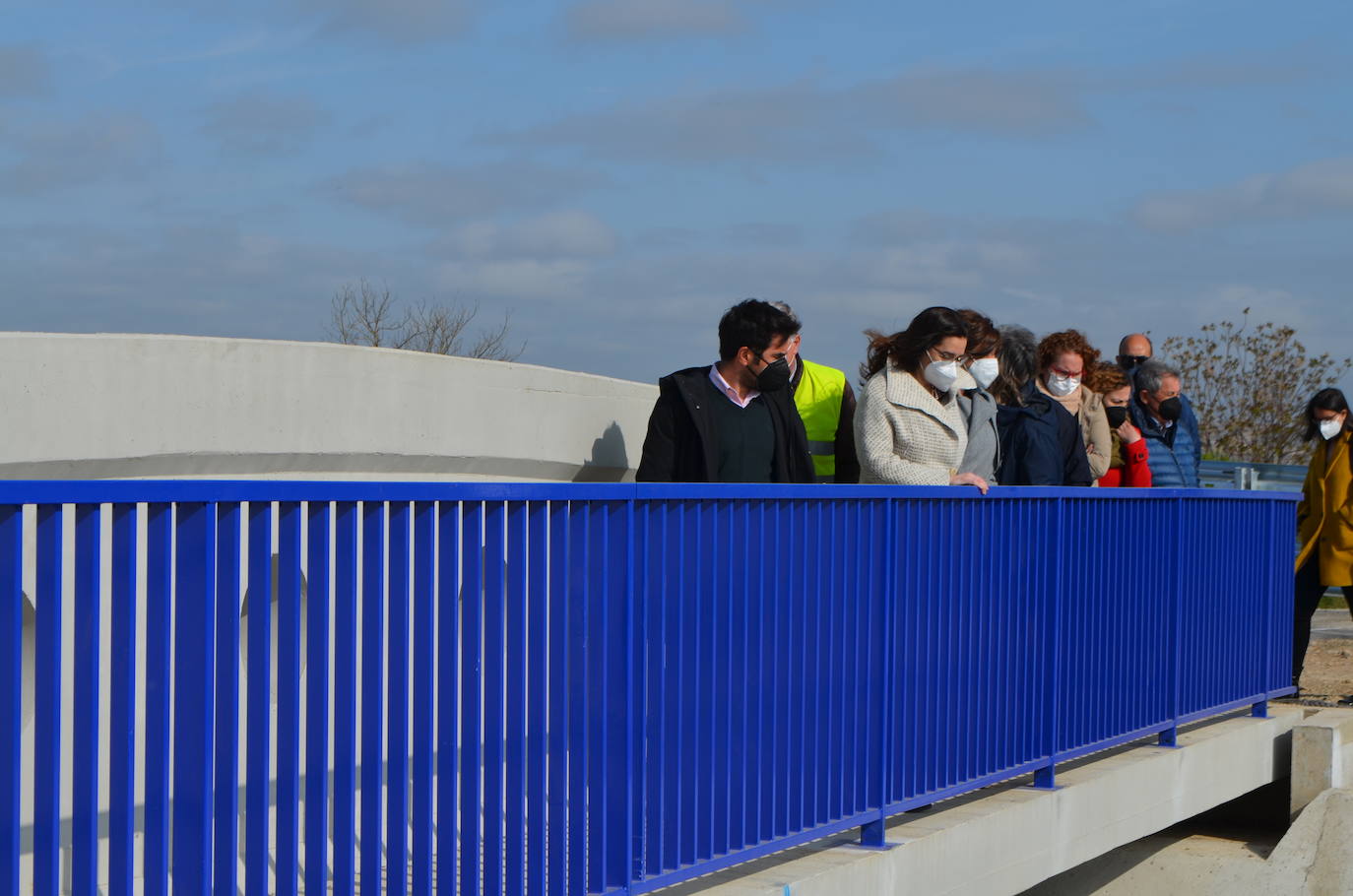 Fotos: Visita al nuevo puente sobre el canal de Lodosa