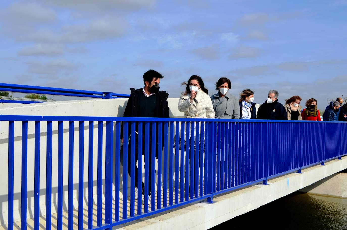 Fotos: Visita al nuevo puente sobre el canal de Lodosa