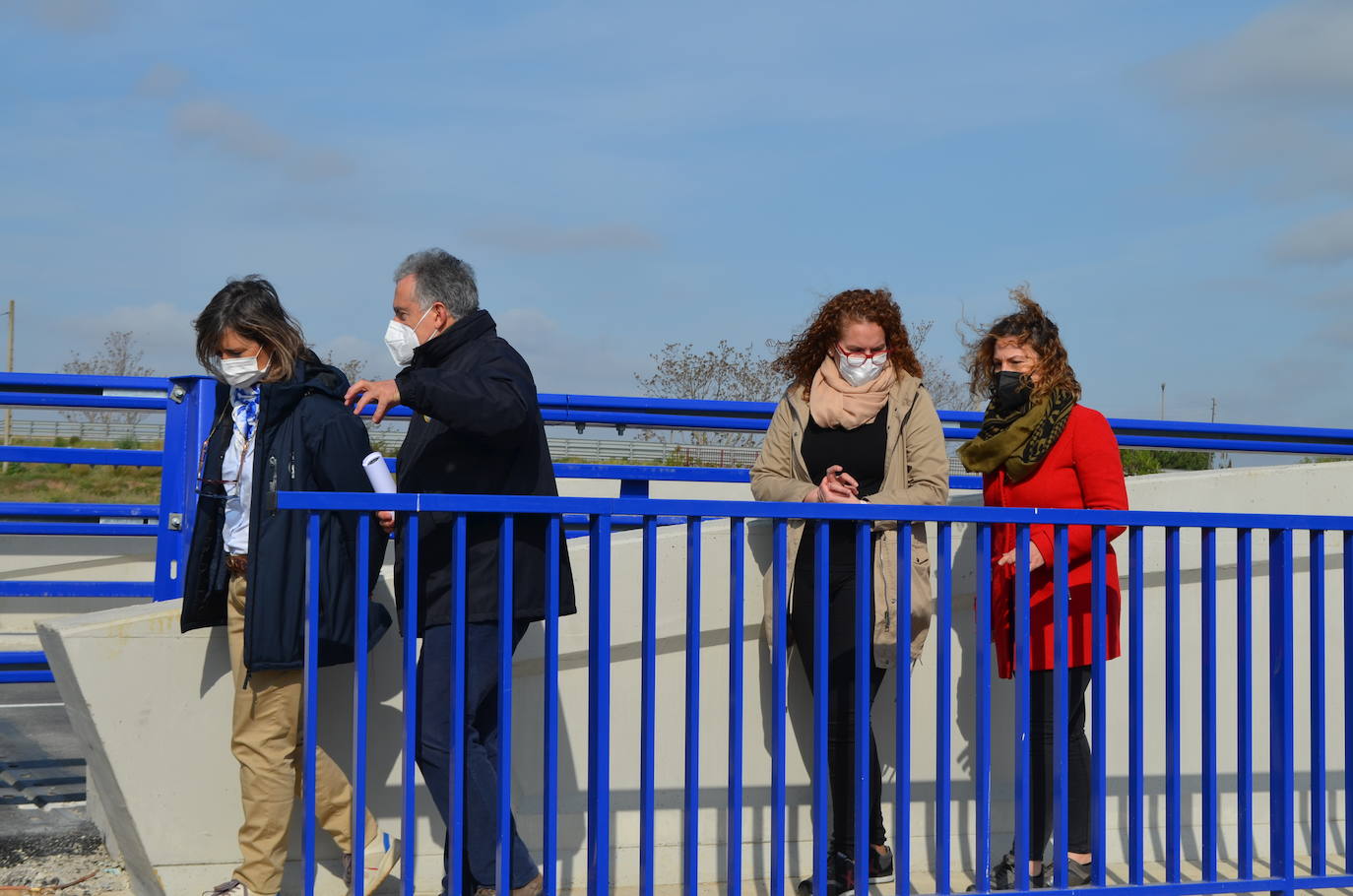 Fotos: Visita al nuevo puente sobre el canal de Lodosa