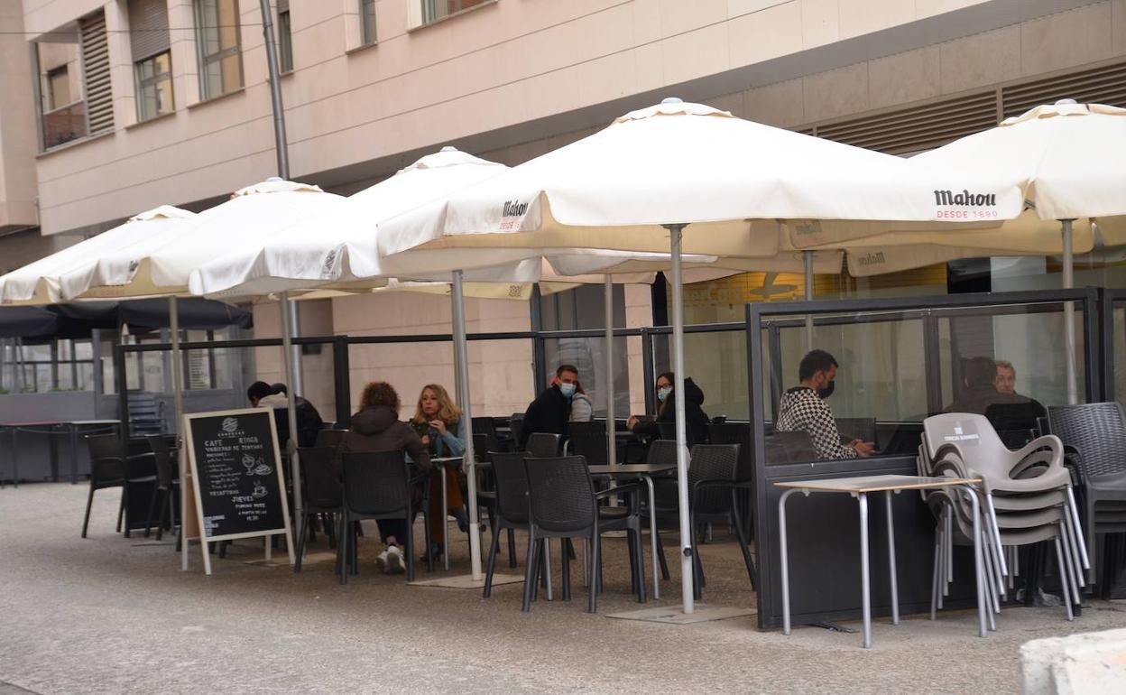 Una terraza en Calahorra. 