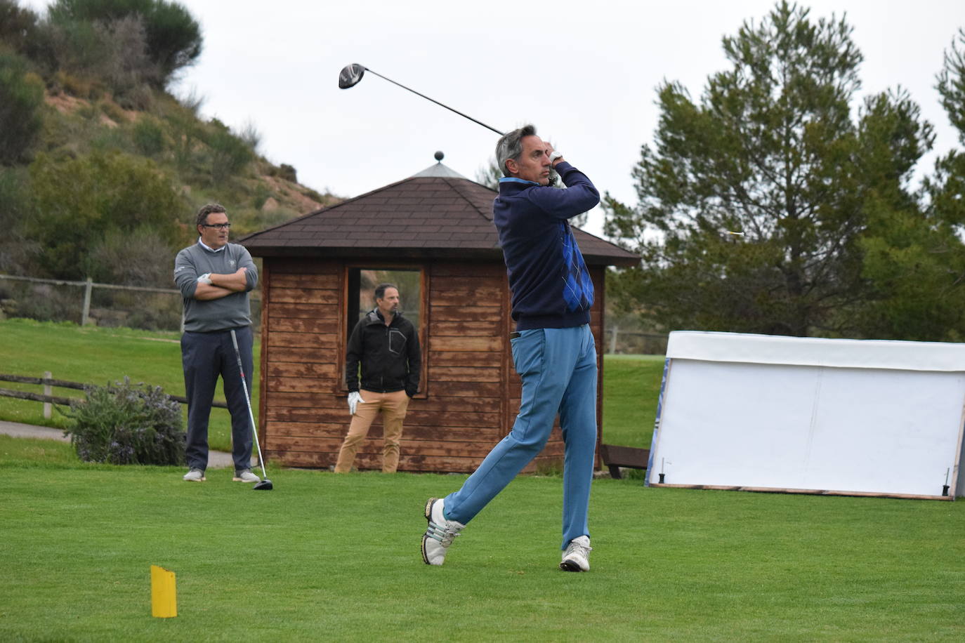 Imágenes de los jugadores durante el Torneo Viña Ibalba, de la Liga de Golf y Vino.