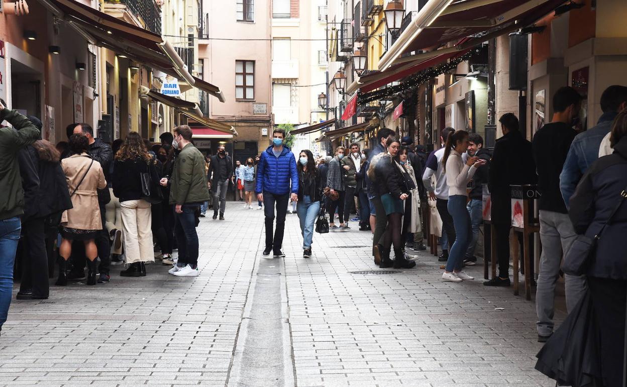 Imagen de la calle Laurel ayer domingo 